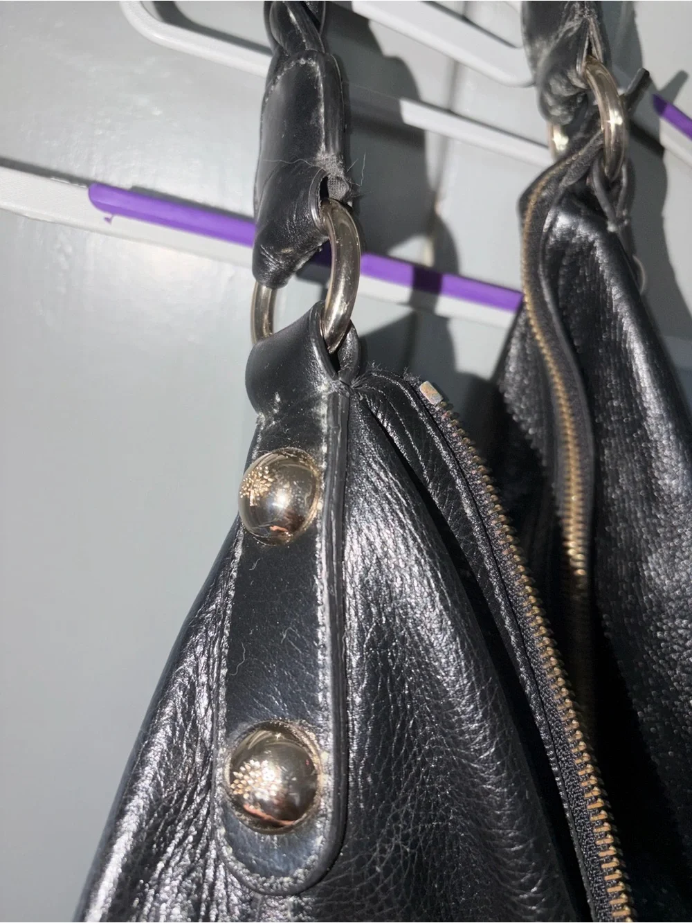 Mulberry Daria Hobo Large Black Leather Hobo with Gold Medallion So Lovely